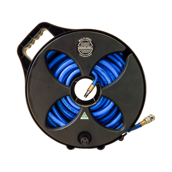 Air Hose Reel for 25ft Compressor Hose - Flat Out Compact Multi-Reel